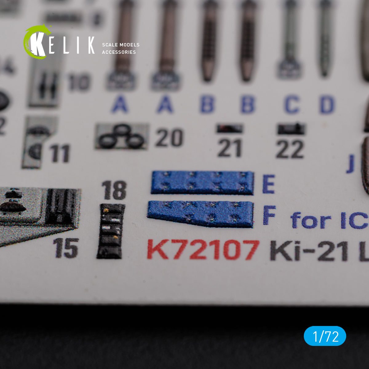 Kelik K3D72107 1:72 Mitsubishi Ki-21-1b/Ki-21-1a interior