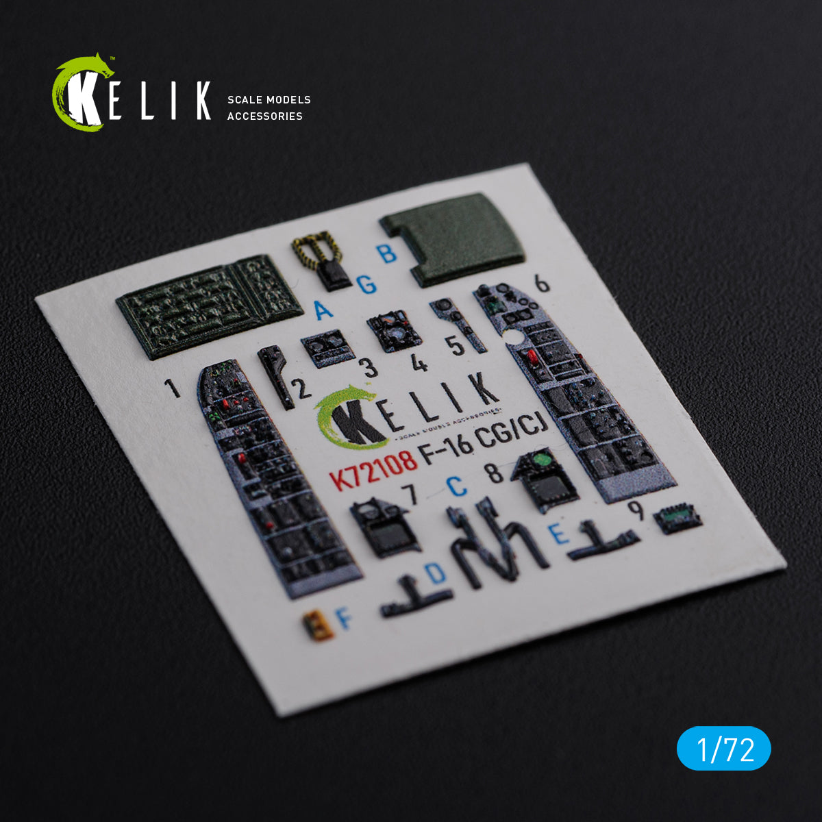 Kelik K3D72108 1:72 Lockheed-Martin F-16CG/CJ interior