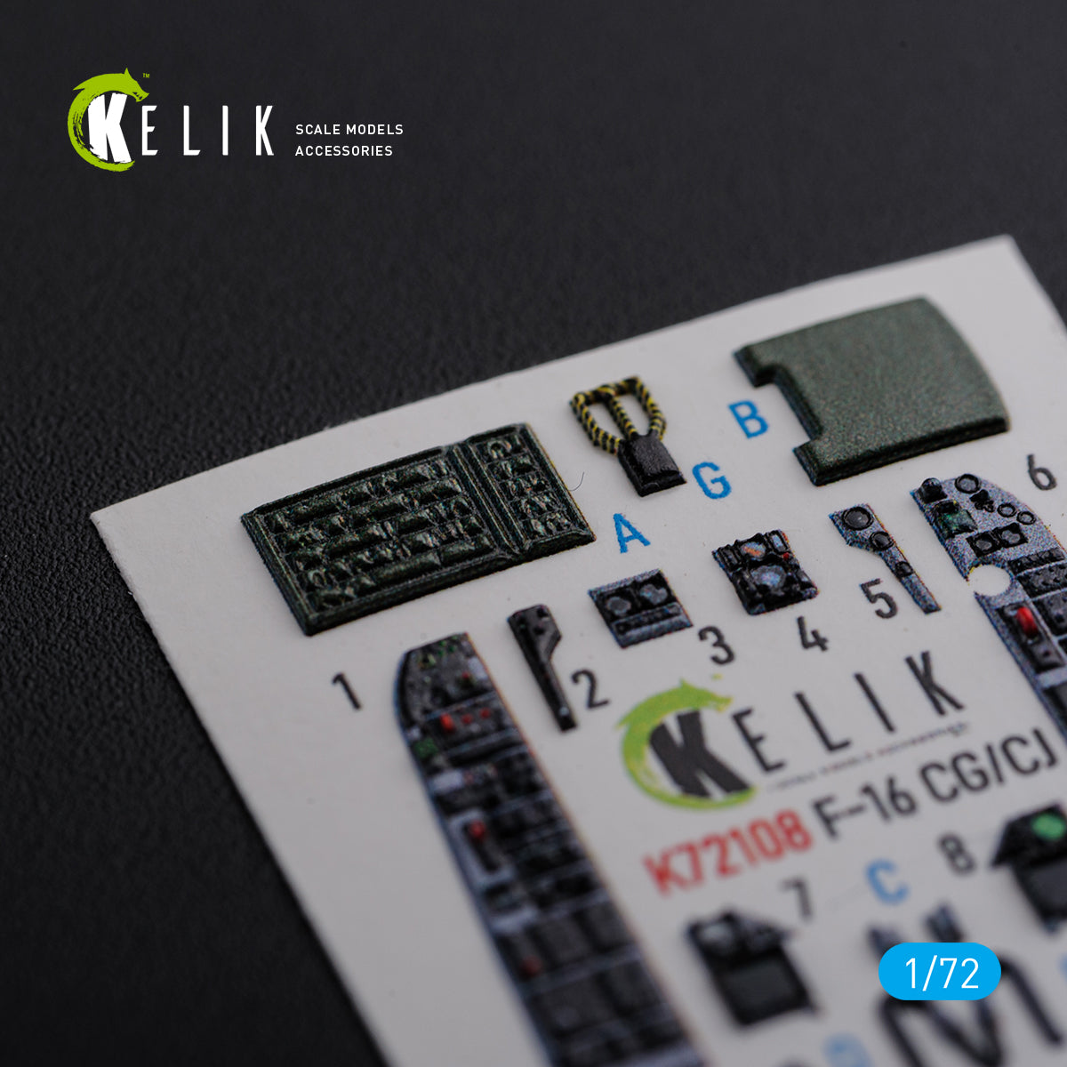 Kelik K3D72108 1:72 Lockheed-Martin F-16CG/CJ interior
