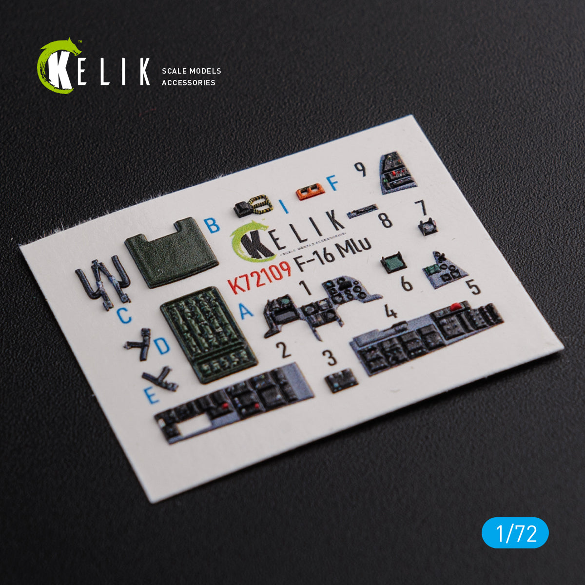 Kelik K3D72109 1:72 Lockheed-Martin F-16MLU interior
