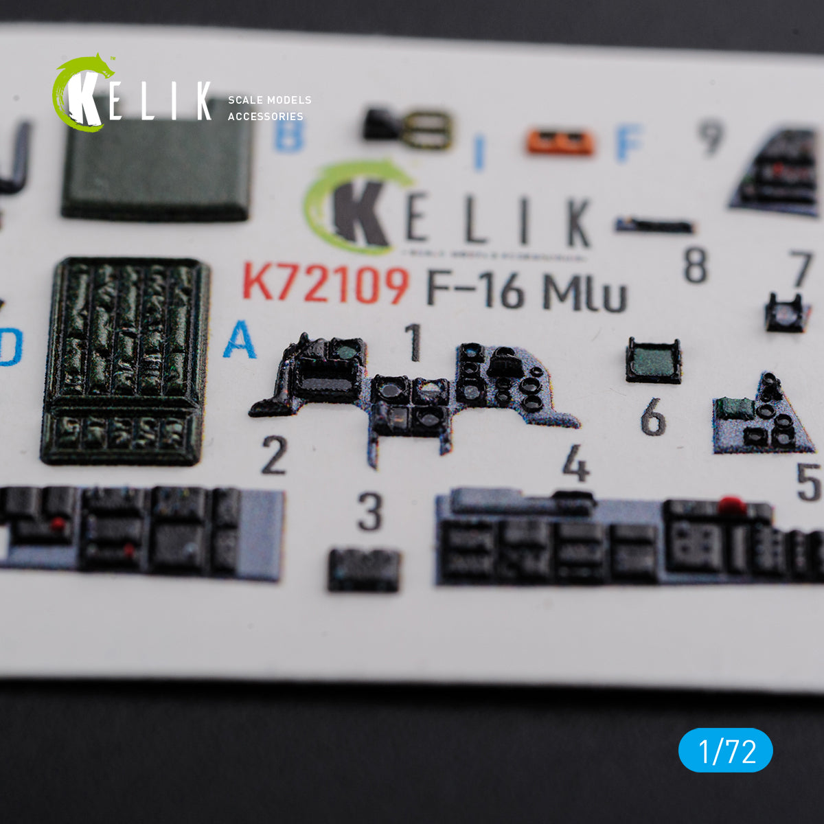 Kelik K3D72109 1:72 Lockheed-Martin F-16MLU interior