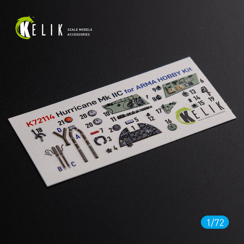 Kelik K3D72114 1:72 Hawker Hurricane Mk IIC interior
