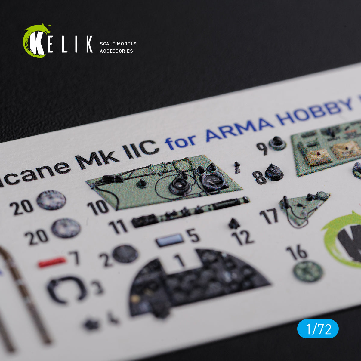 Kelik K3D72114 1:72 Hawker Hurricane Mk IIC interior