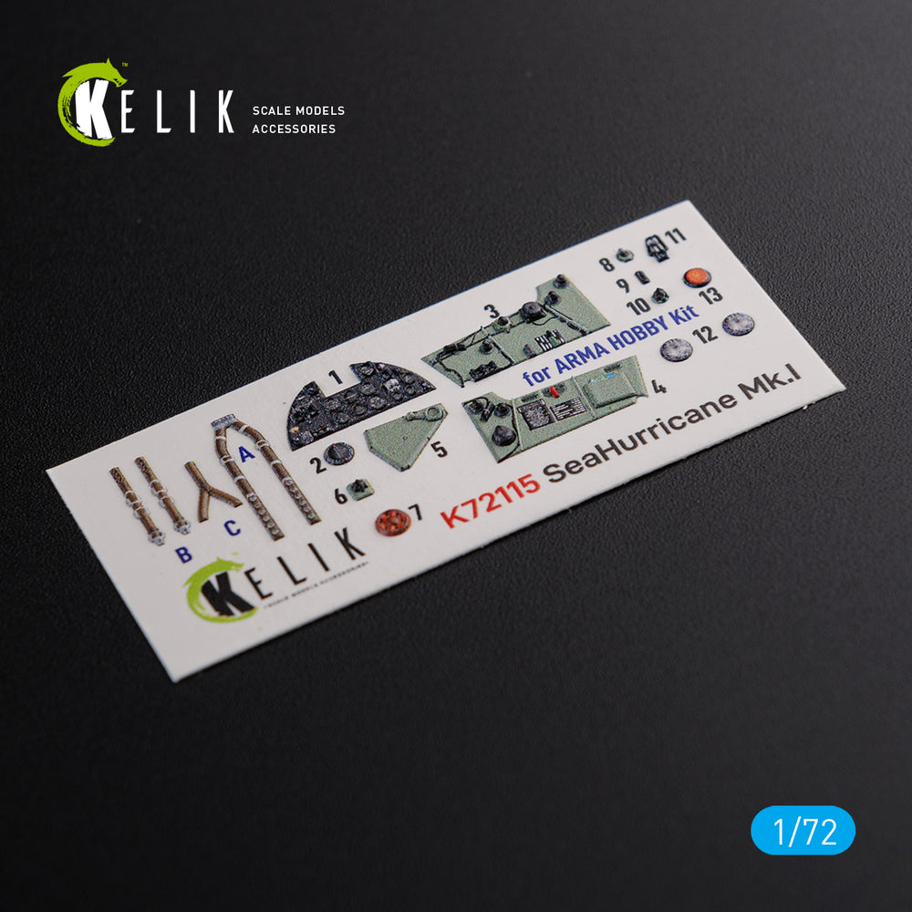 Kelik K3D72115 1:72 Hawker Sea Hurricane Mk.I interior