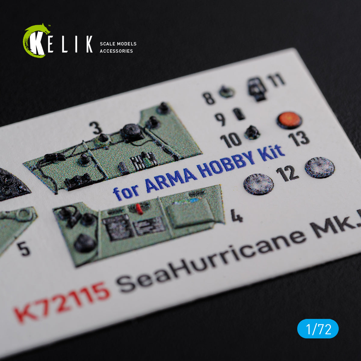 Kelik K3D72115 1:72 Hawker Sea Hurricane Mk.I interior
