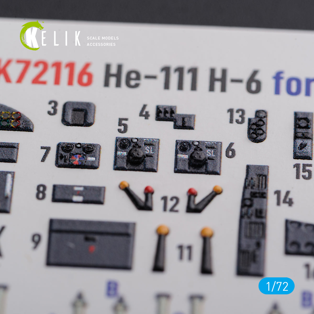 Kelik K3D72116 1:72 Heinkel He-111H-6 interior