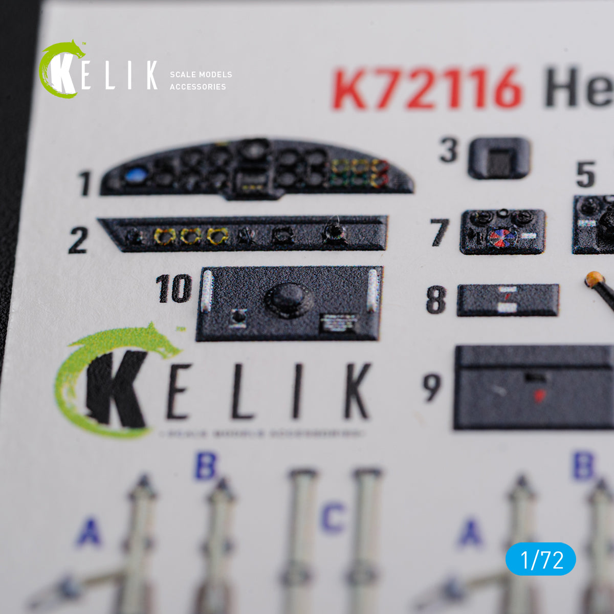 Kelik K3D72116 1:72 Heinkel He-111H-6 interior