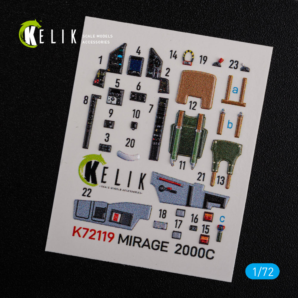 Kelik K3D72119 1:72 Dassault_Mirage 2000C interior