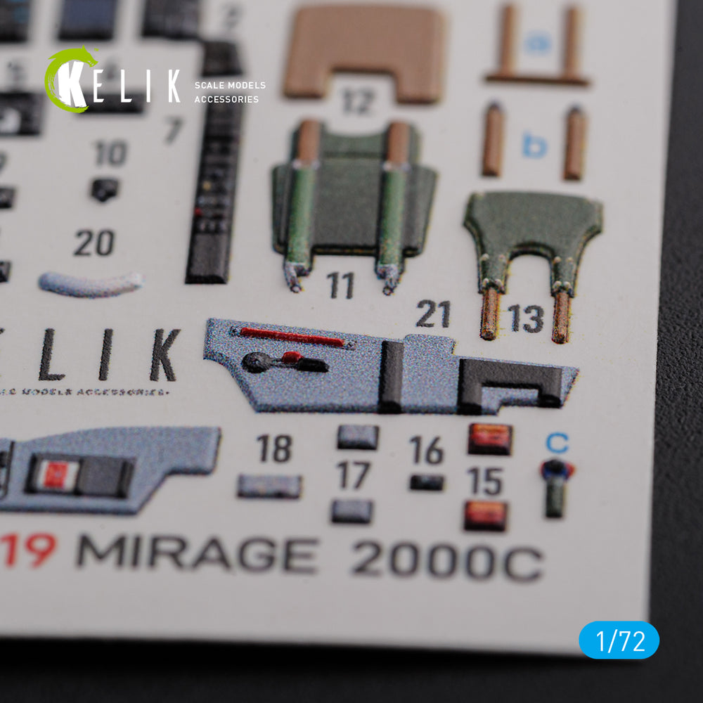 Kelik K3D72119 1:72 Dassault_Mirage 2000C interior