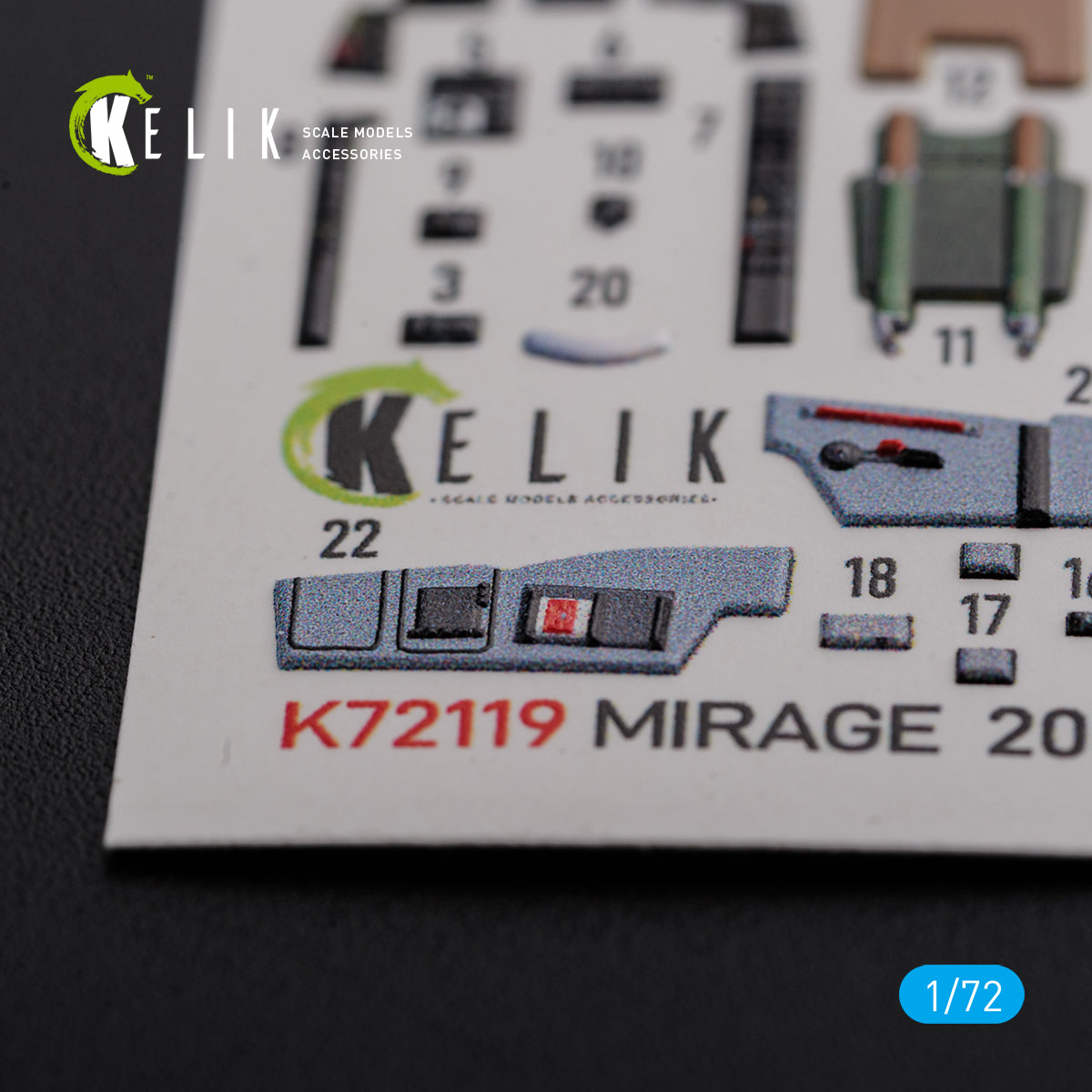 Kelik K3D72119 1:72 Dassault_Mirage 2000C interior