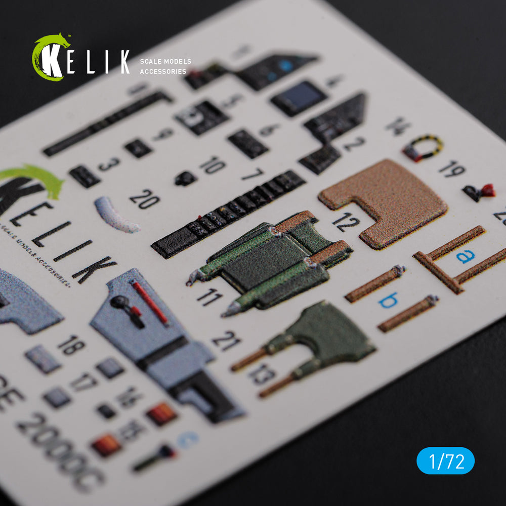 Kelik K3D72119 1:72 Dassault_Mirage 2000C interior
