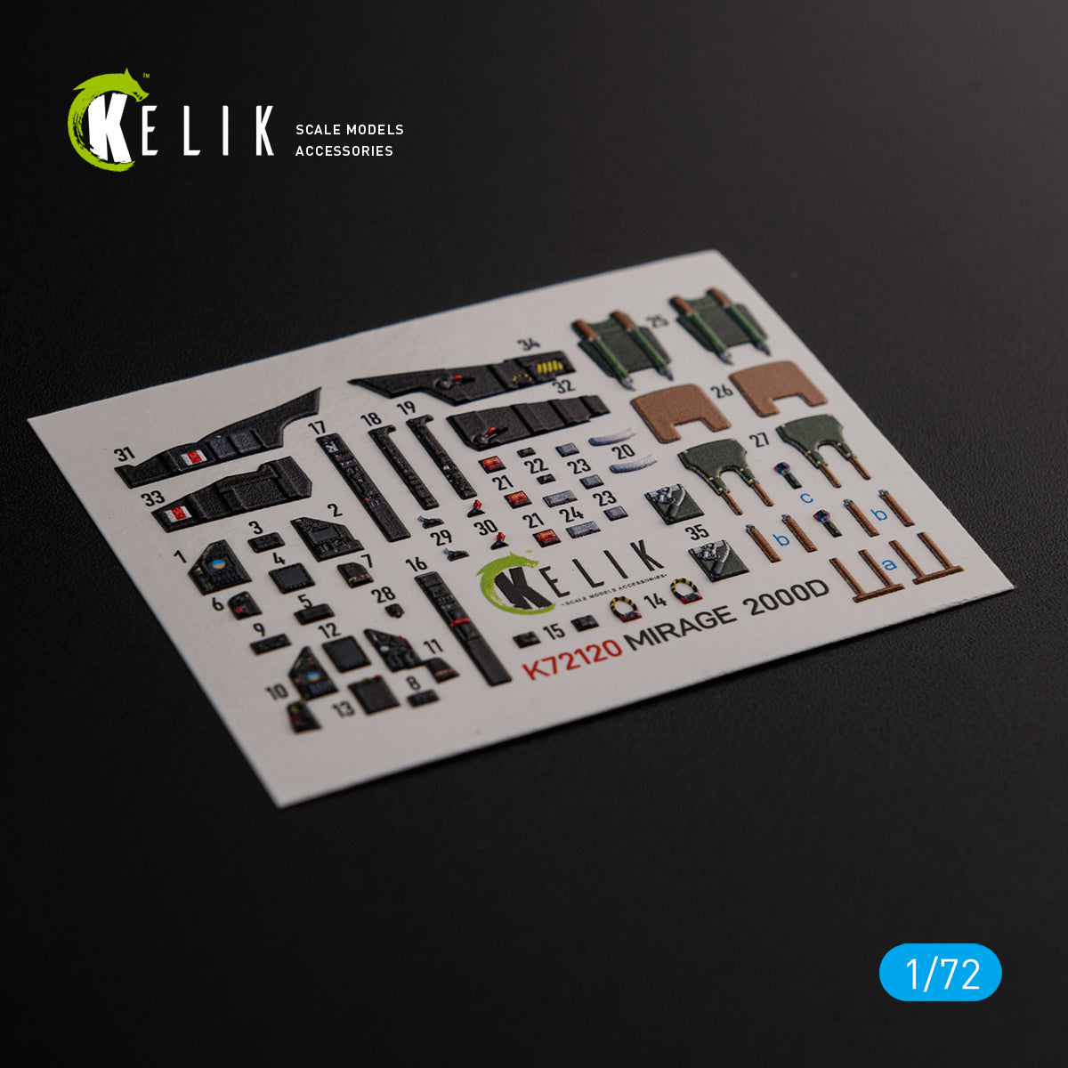 Kelik K3D72120 1:72 Dassault_Mirage 2000D interior