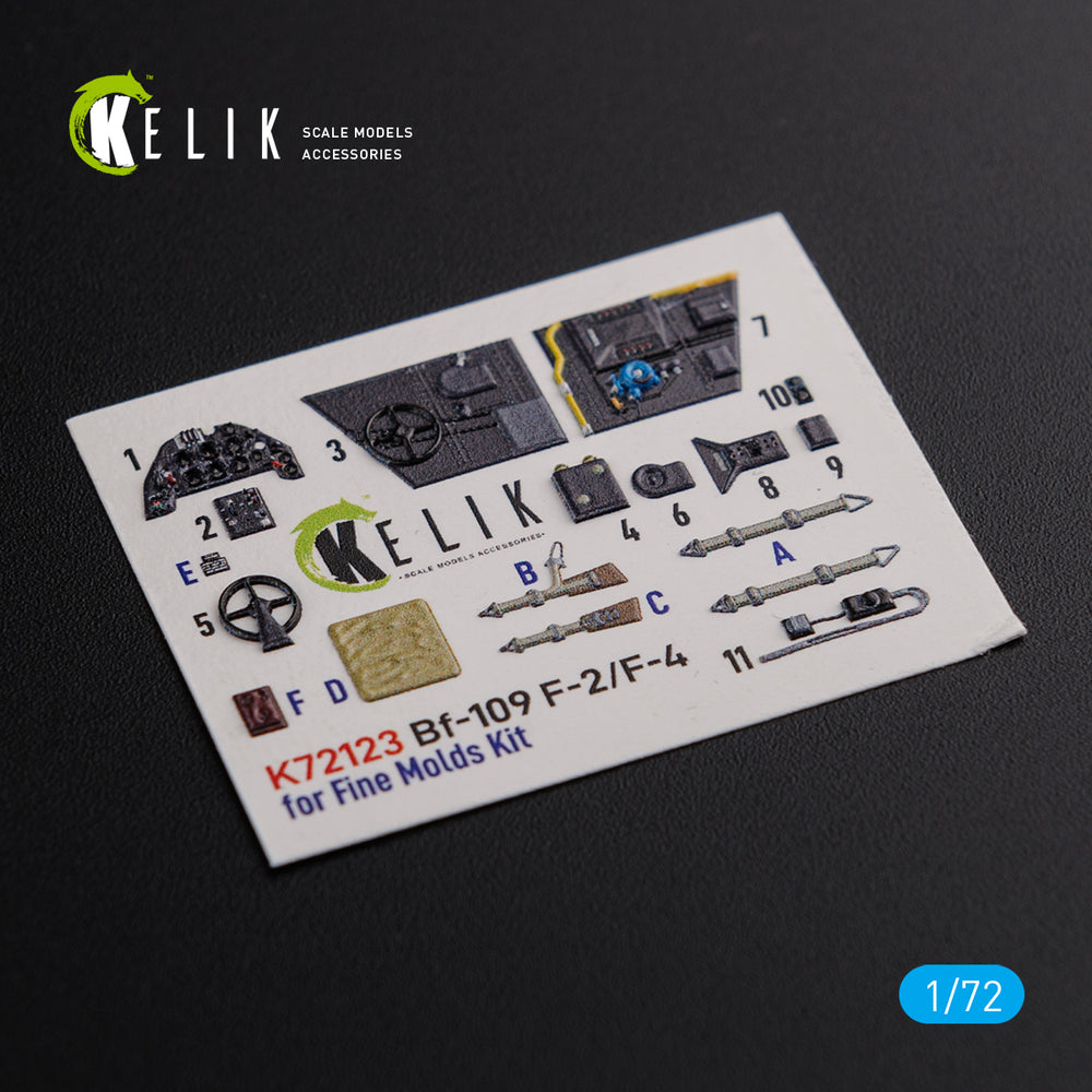 Kelik K3D72123 1:72 Messerschmitt Bf-109F-2/Bf-109F-4 interior