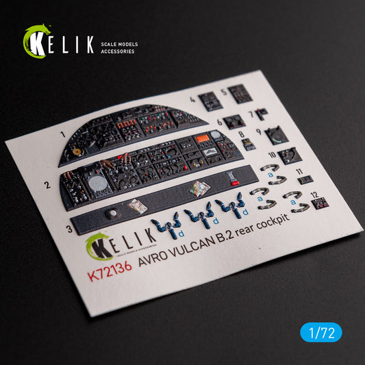 Kelik K3D72136 1:72 AVRO VULCAN B.2 Rear cockpit