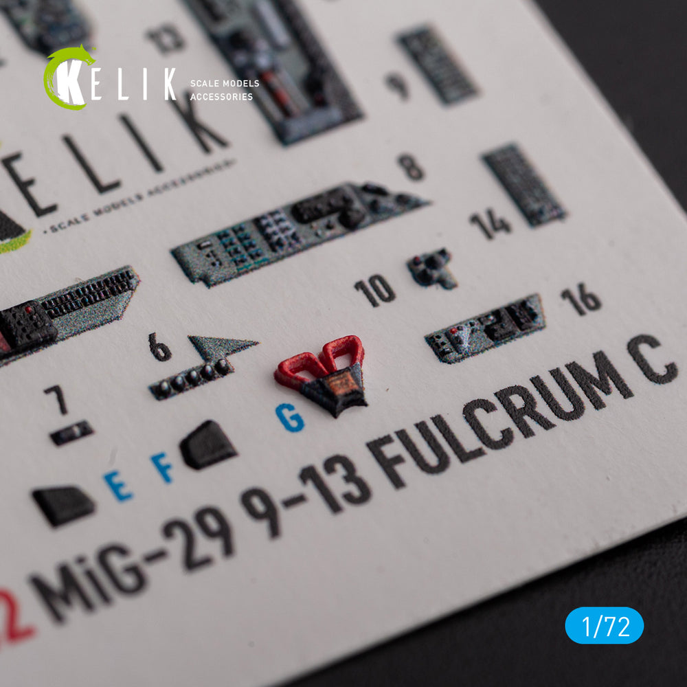 Kelik K3D72142 1:72 Mikoyan MiG-29 Fulcrum-C 9-13 interior 3D-decals