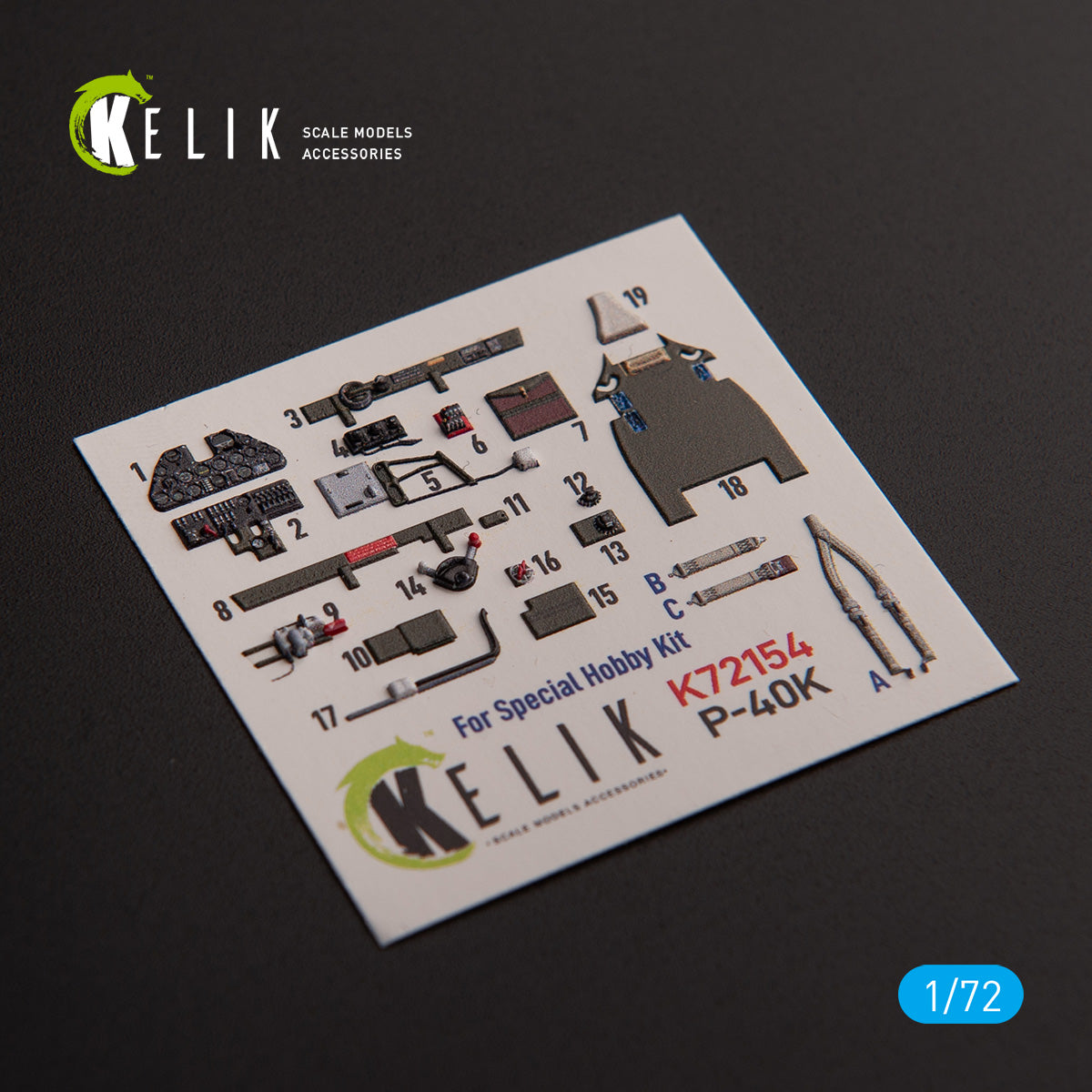 Kelik K3D72154 1:72 Curtiss P-40K