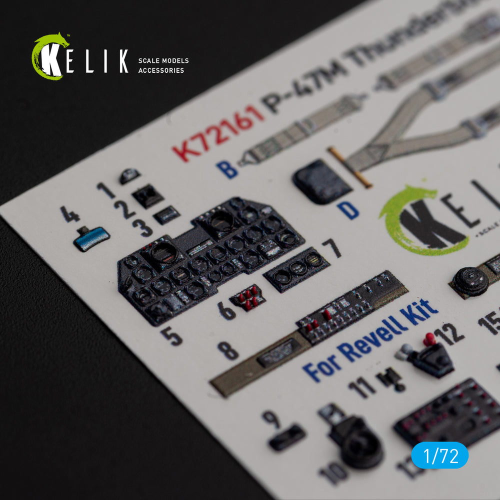 Kelik K3D72161 1:72 Republic P-47M Thunderbolt- interior 3D-decals