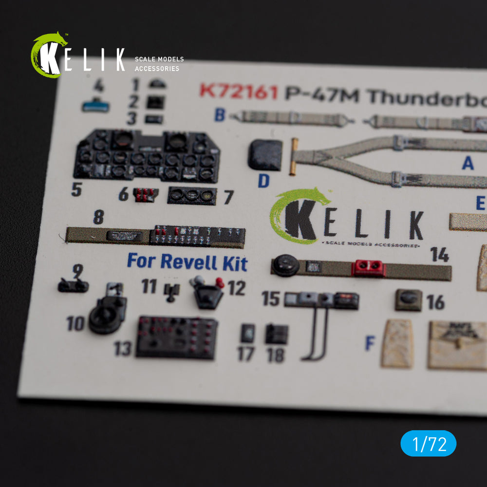 Kelik K3D72161 1:72 Republic P-47M Thunderbolt- interior 3D-decals