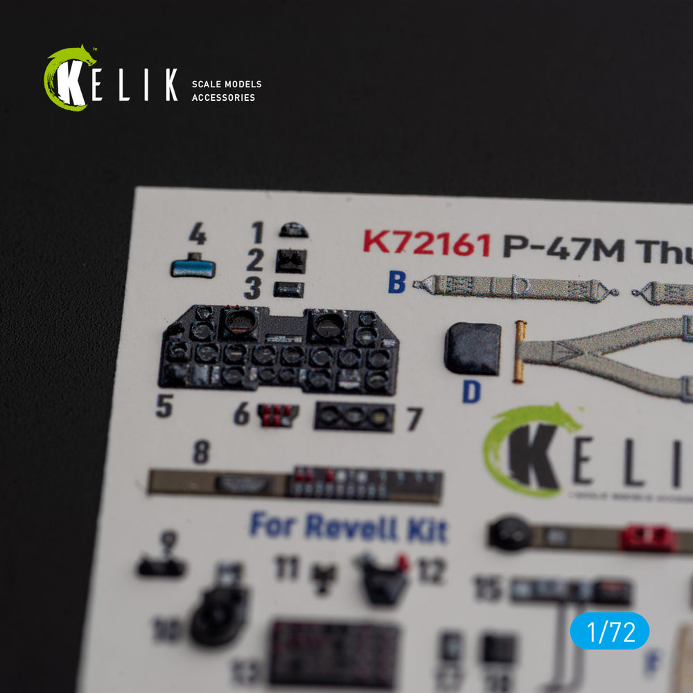 Kelik K3D72161 1:72 Republic P-47M Thunderbolt- interior 3D-decals