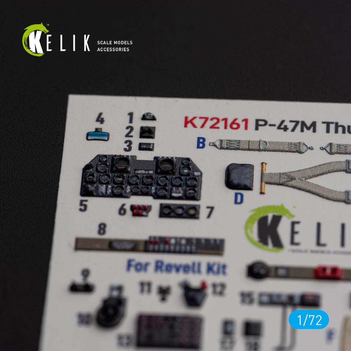 Kelik K3D72161 1:72 Republic P-47M Thunderbolt- interior 3D-decals