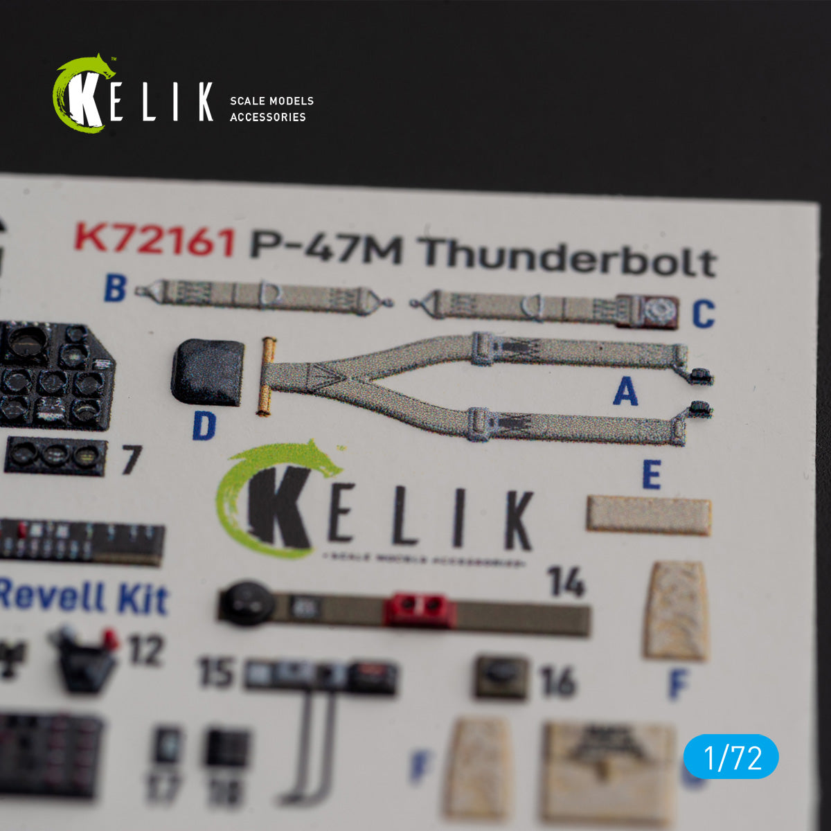 Kelik K3D72161 1:72 Republic P-47M Thunderbolt- interior 3D-decals
