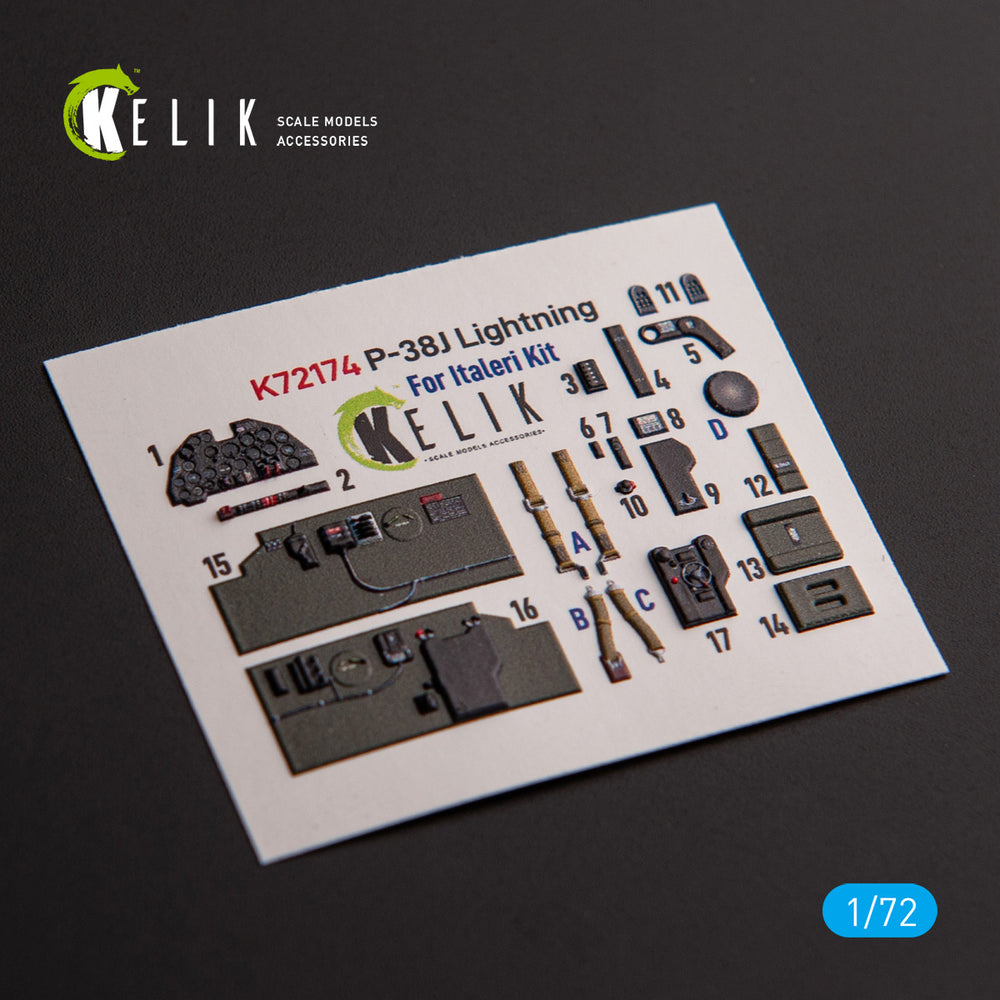 Kelik K3D72174 1:72 Lockheed P-38J "Lightning"