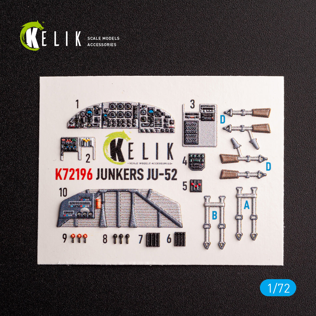 Kelik K3D72196 1:72 Junkers Ju-52/3m