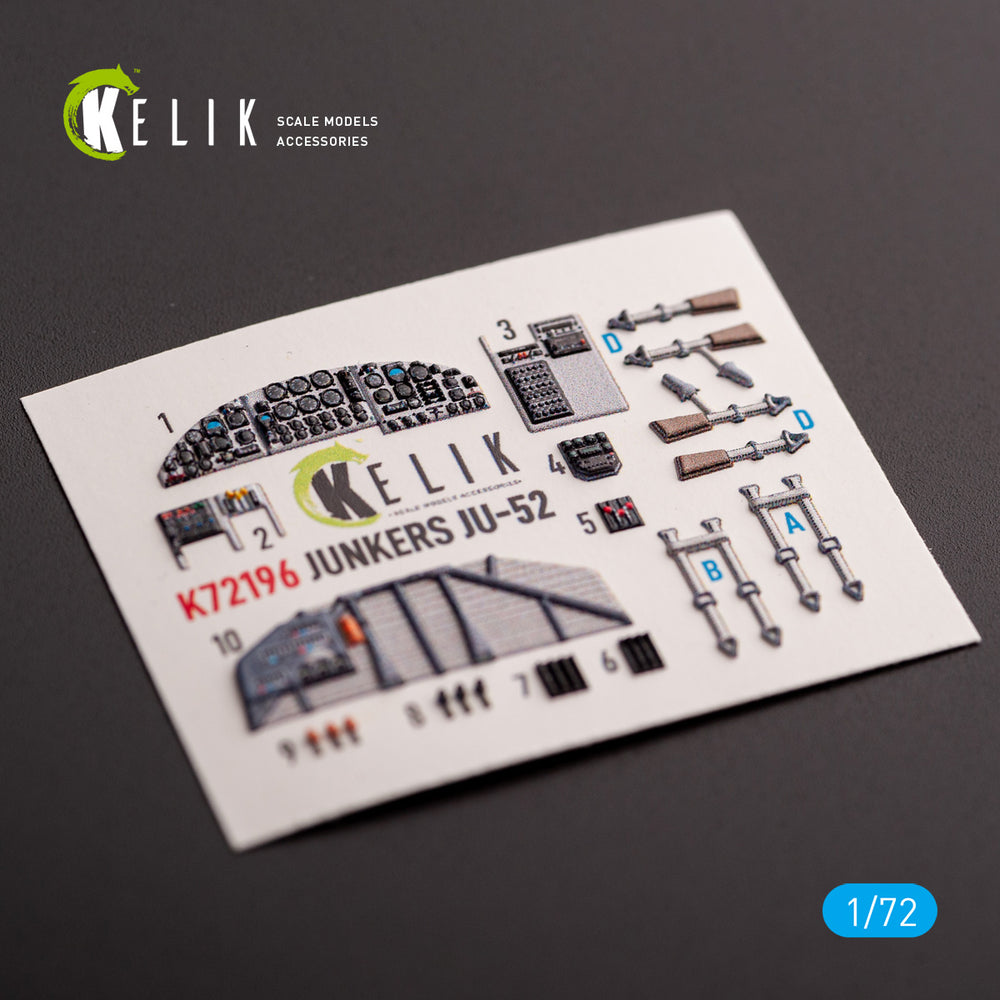 Kelik K3D72196 1:72 Junkers Ju-52/3m