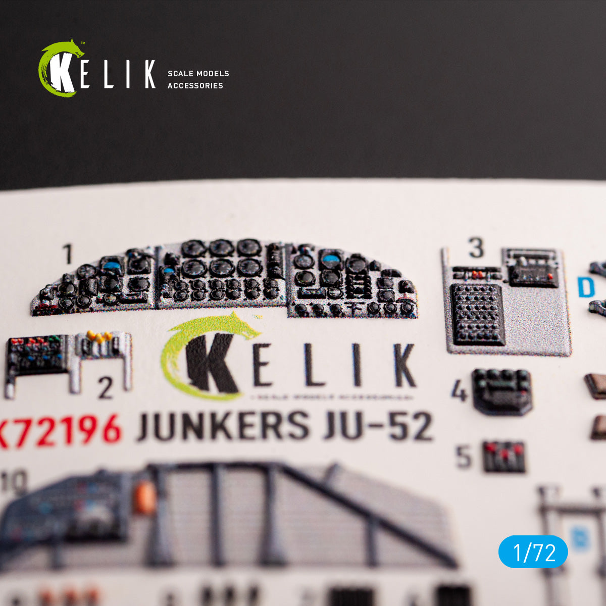 Kelik K3D72196 1:72 Junkers Ju-52/3m