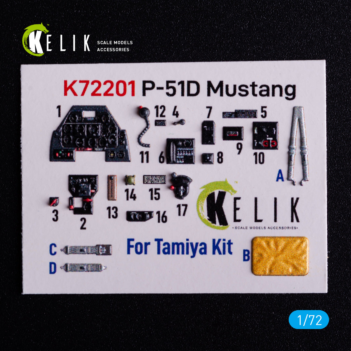 Kelik K3D72201 1:72 P-51D Mustang