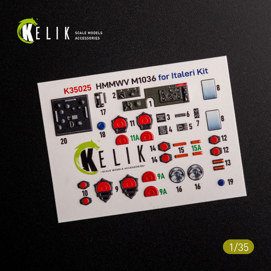 Kelik K3D35025 Humvee HMMWV M1036 TOW 3D Interior Decals 1:35