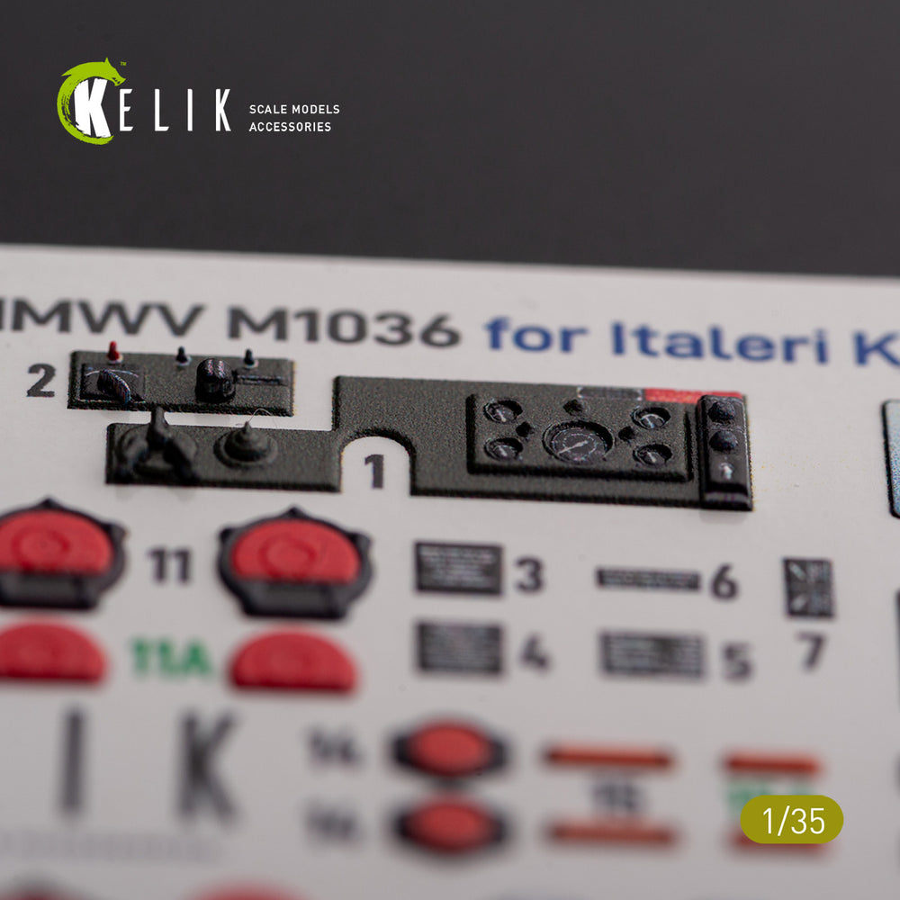 Kelik K3D35025 Humvee HMMWV M1036 TOW 3D Interior Decals 1:35