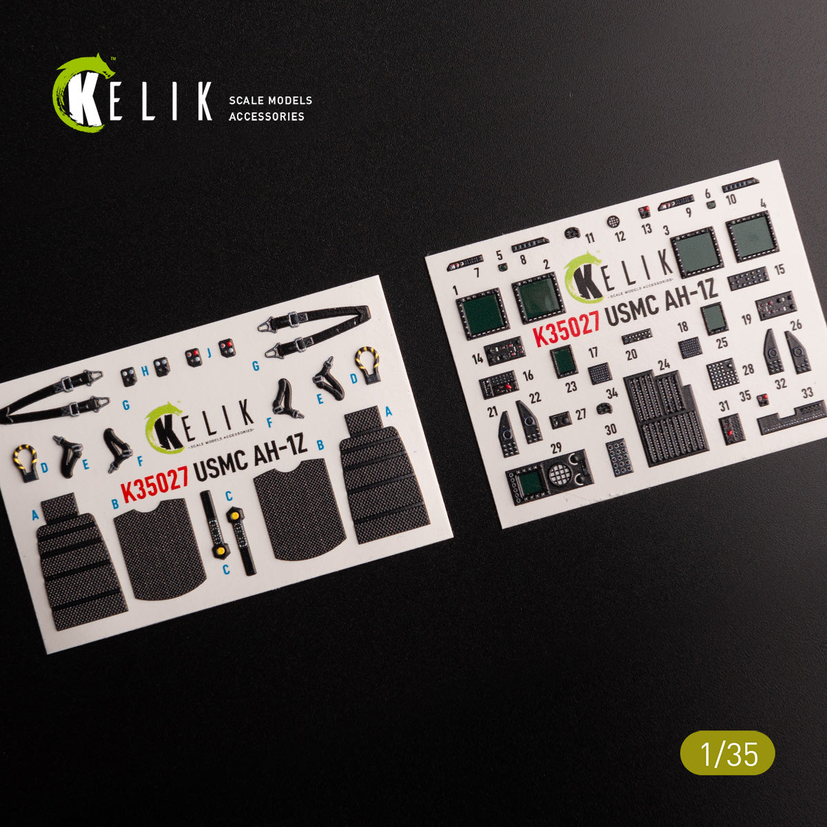 Kelik K3D35027 1:35 Bell AH-1Z interior 3D-decals