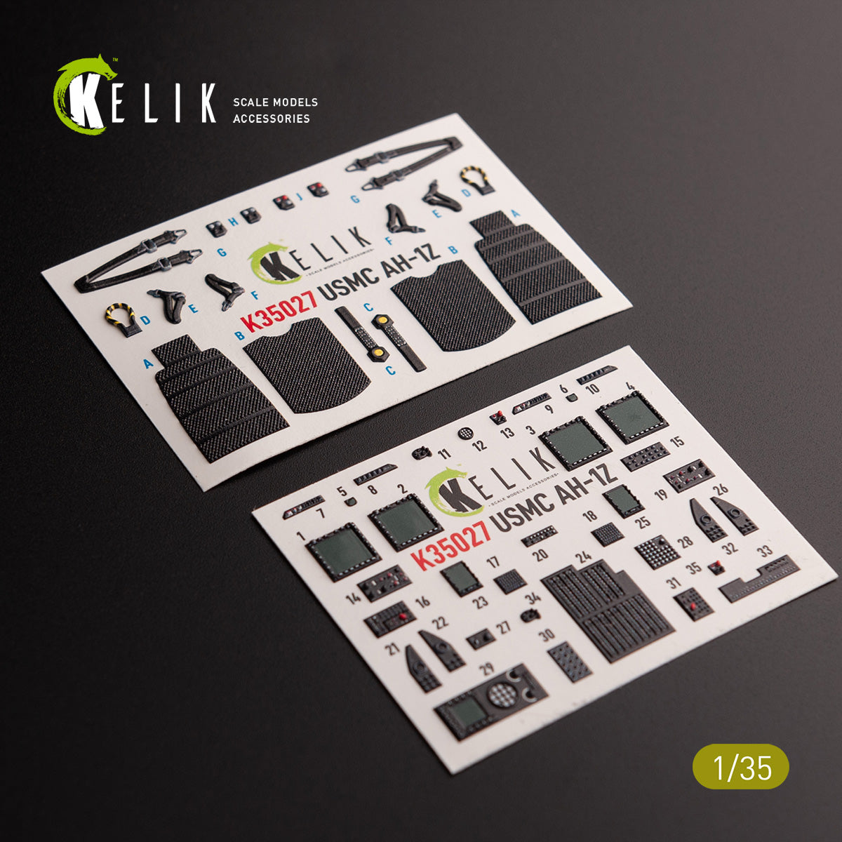 Kelik K3D35027 1:35 Bell AH-1Z interior 3D-decals