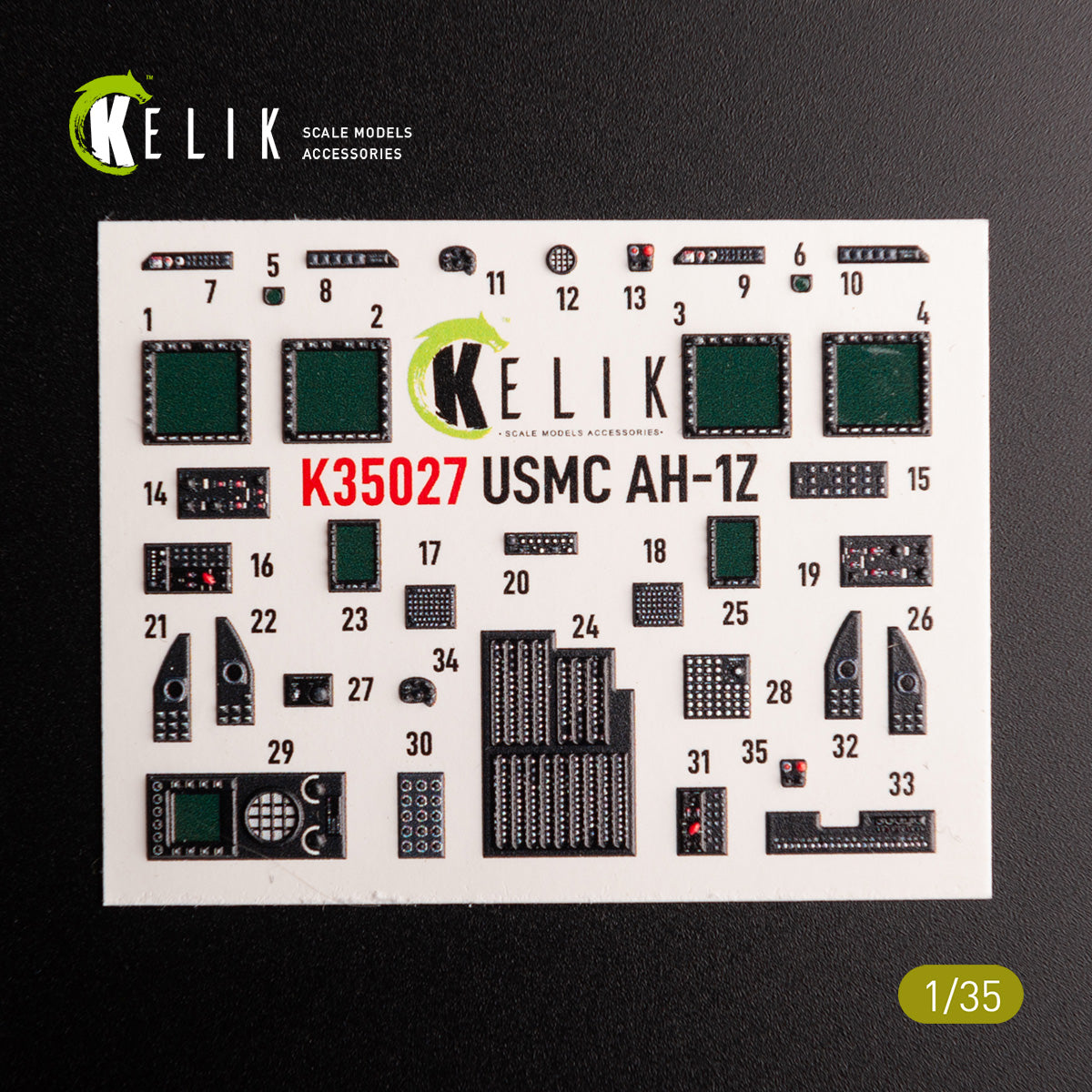 Kelik K3D35027 1:35 Bell AH-1Z interior 3D-decals