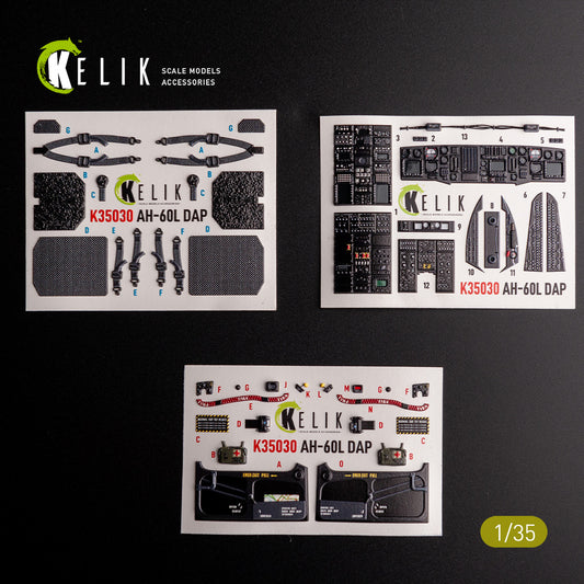 Kelik K3D35030 1:35 Sikorsky Sikorsky AH-60L DAP interior 3D-decals