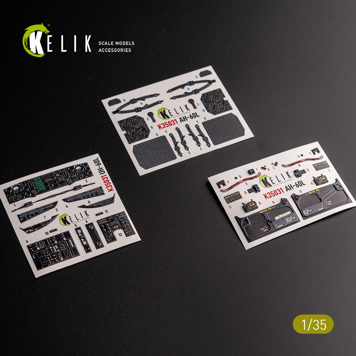 Kelik K3D35031 1:35 Sikorsky UH-60L interior 3D-decals