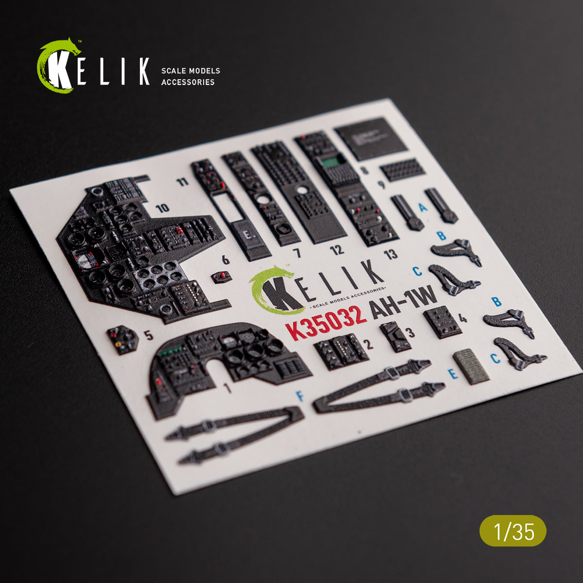 Kelik K3D35032 1:35 Bell AH-1W interior 3D-decals