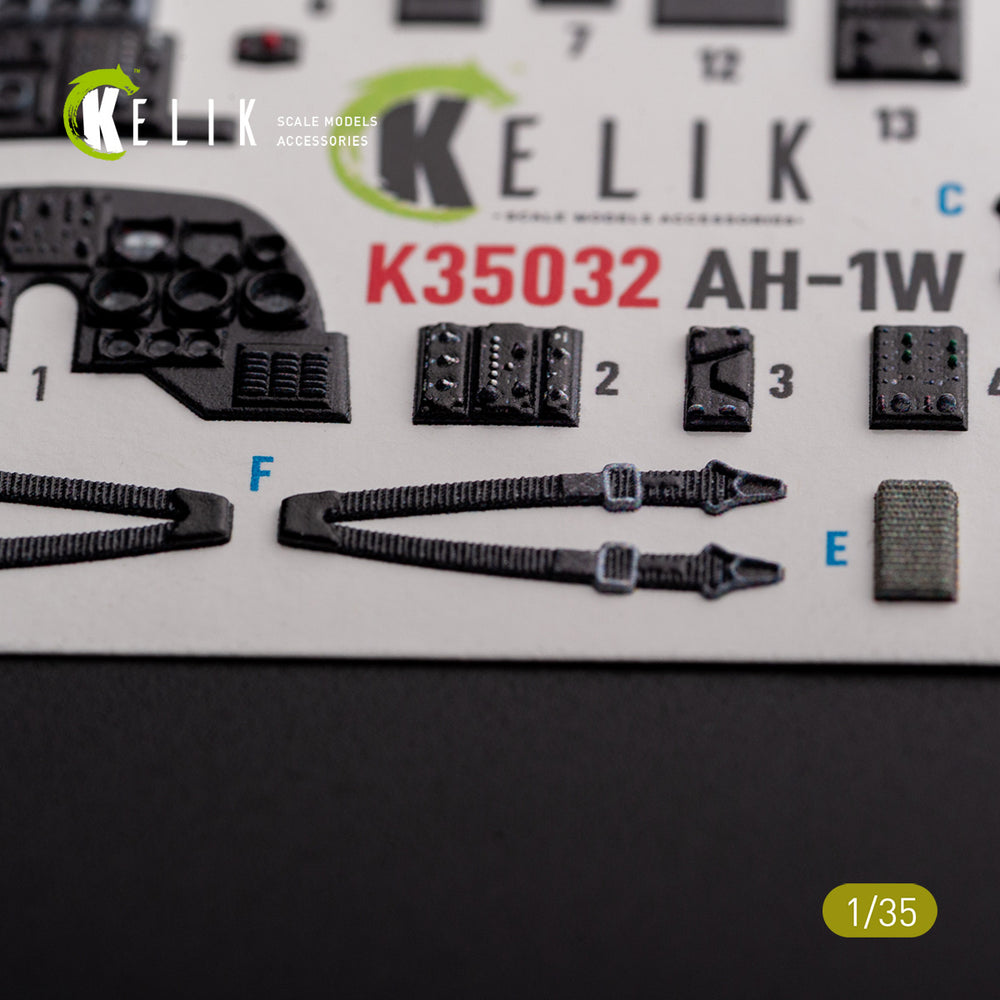 Kelik K3D35032 1:35 Bell AH-1W interior 3D-decals