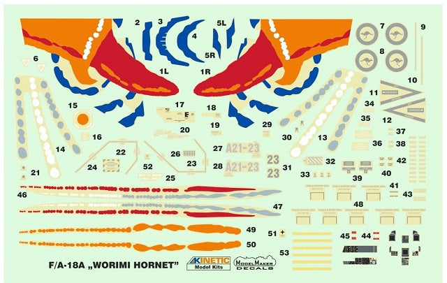Kinetic Model Kits K48131 1:48 McDonnell-Douglas F/A-18A Hornet RAAF Worimi