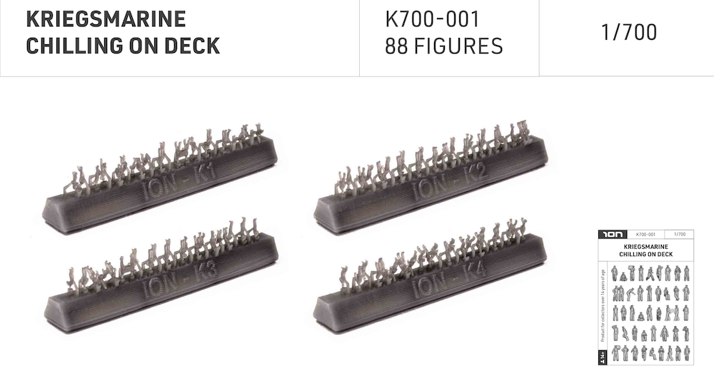 ION Model K700-001 1:700 KRIEGSMARINE CHILLING ON DECK