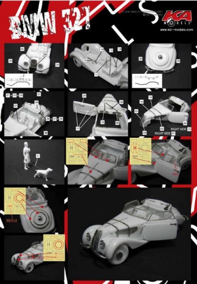 KA-Models KE-48001 1:48 BMW 327 DETAIL-UP ETCHED PARTS