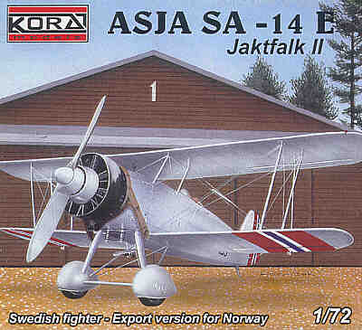 Kora KORA7228 1:72 ASJA SA-14E Norwegian version with wheels