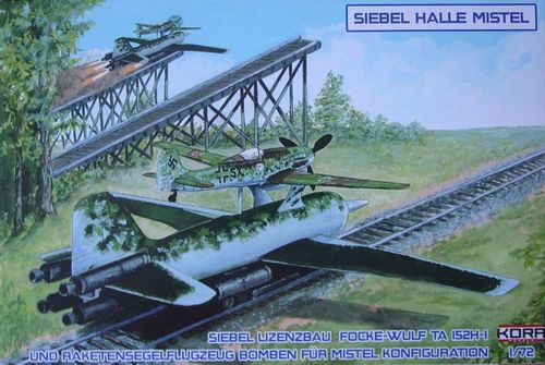 Kora KORA72200 1:72 Siebel Halle Mistel with Focke-Wulf Ta-152H-1