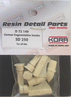Kora KORAD72149 1:72 2 x German bombs SD 250 fragmentation bombs
