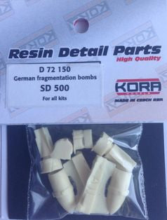 Kora KORAD72150 1:72 2 x German bombs SD 500 fragmentation bombs