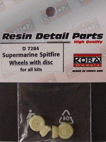Kora KORAD7284 1:72 Wheels with disc for Supermarine Spitfire