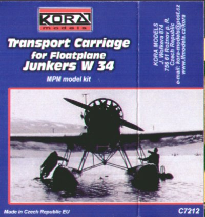 Kora KORC7212 1:72 Junkers W34 floatplane transport carriage