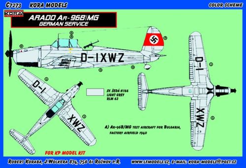 Kora KORC7273 1:72 Arado Ar-96B/MG German Service