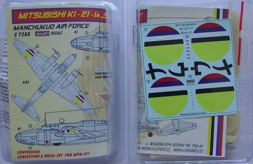 Kora KORC7288 1:72 Mitsubishi Ki-21-IA Manchukuo Conversion Set